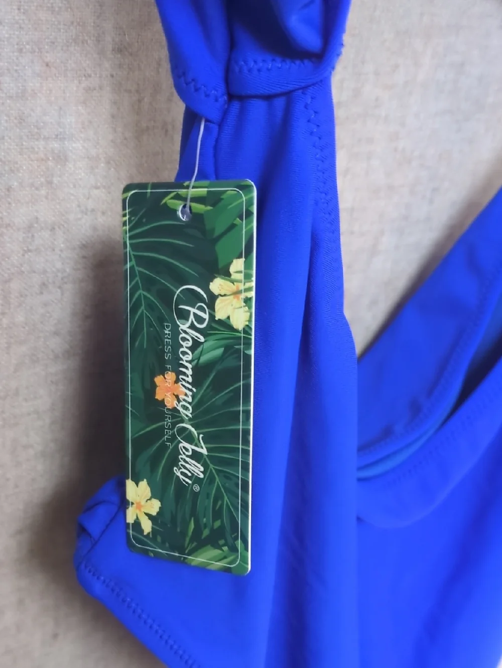 Blooming Jelly Royal Blue One-Piece Cutout Swimsuit Size B - XL